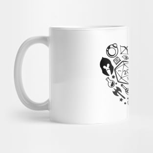 Roleplaying RPG Valentines Day Anniversary D20 Couple Gift Mug